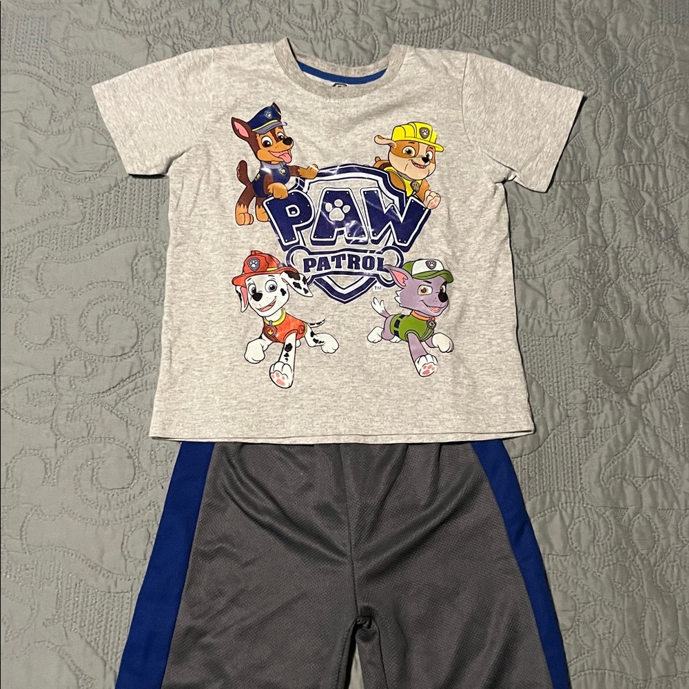 Nickelodeon Paw Patrol Kids 5 Shorts Set - Gray with Blue Accents